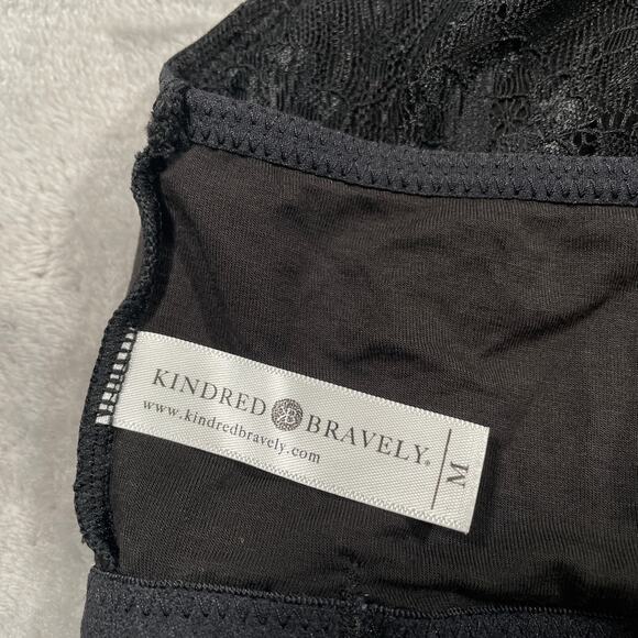 Kindred Bravely Bra Womens Medium Black Nursing Bralette Lace Racerback New - Picture 5 of 11